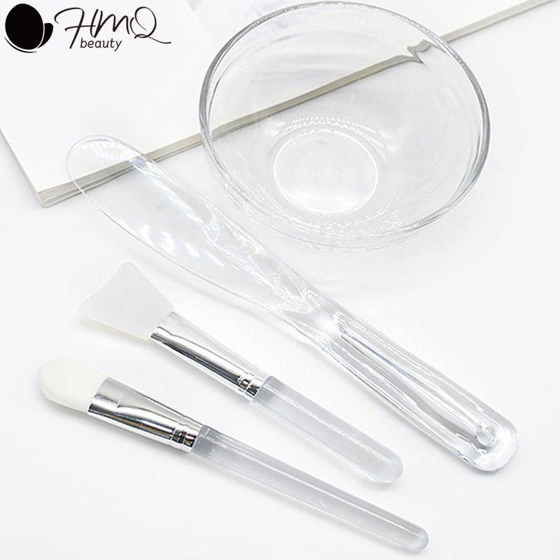 Skincare Ingredients Checker - 透明ミキシングボウルセット DIY フェイスマスク混合ツールソフトアプリケーターブラシスパチュラ顔ディープクリーニング美容スキンケア