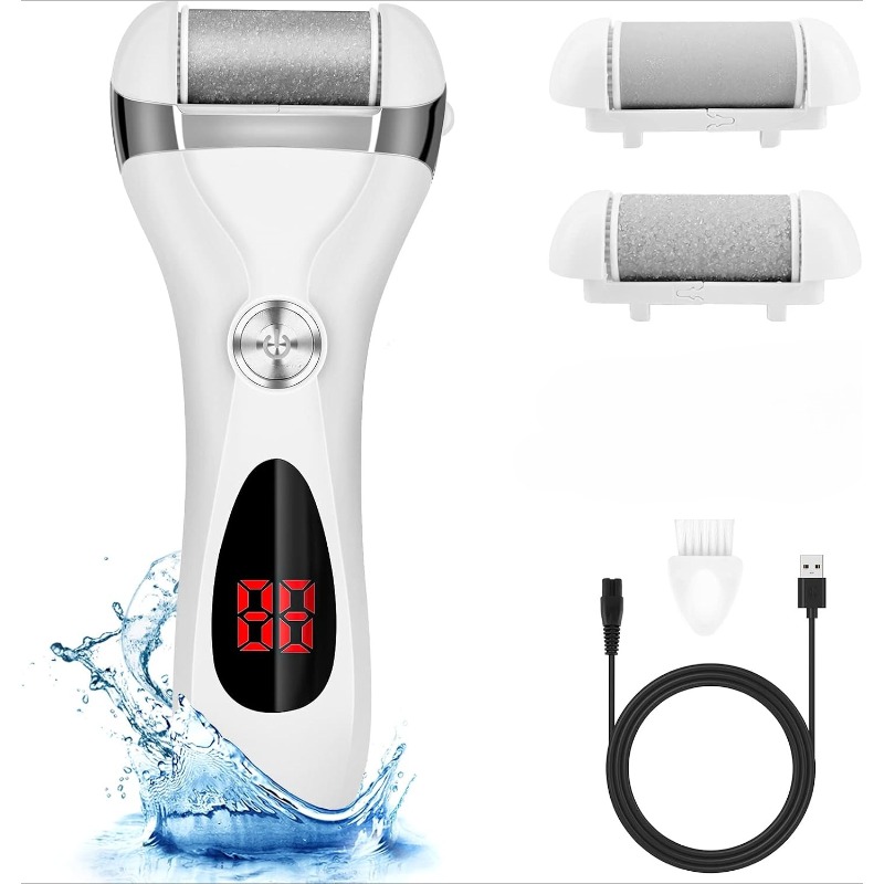 Skincare Ingredients Checker - 電動フットリムーバーキット 3ヘッド 防水 充電式 かかと角質除去 フットファイル