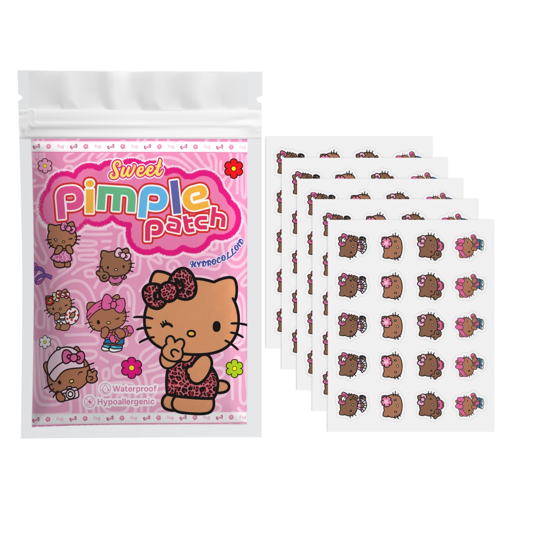 Hydrocolloid Acne Patch - 100枚入り ハローキティ ニキビパッチ、顔用ニキビパッチ、ハイドロゲルニキビ除去パッチ、コンシーラー