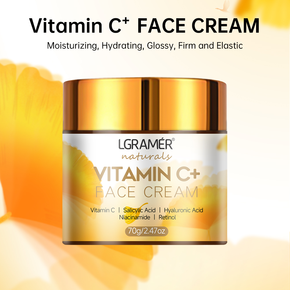 Skincare Glad2Glow - 保湿フェイスクリーム,ビタミンC,レチノール,引き締め,ヒアルロン酸,ライトニング,スキンケアの修復,しわの滑らかさ,美白