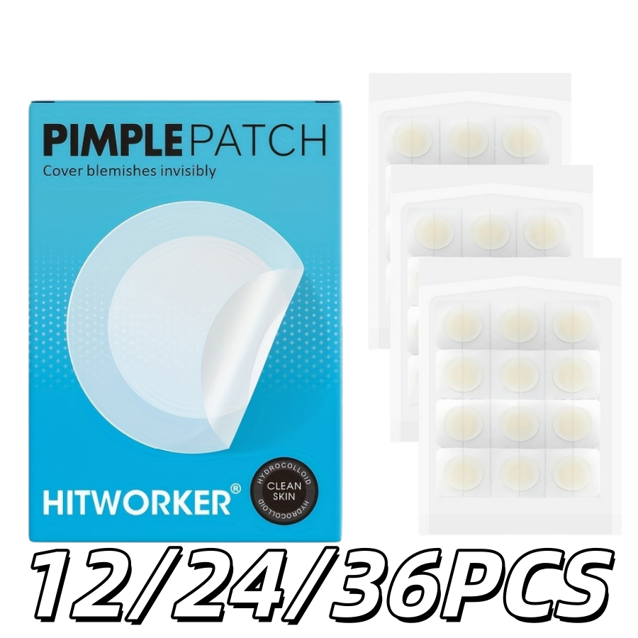 Hydrocolloid Acne Patch - 12/24/36個入りティーツリーエッセンシャルオイルハイドロゲルニキビパッチ、すべての肌タイプに適しています