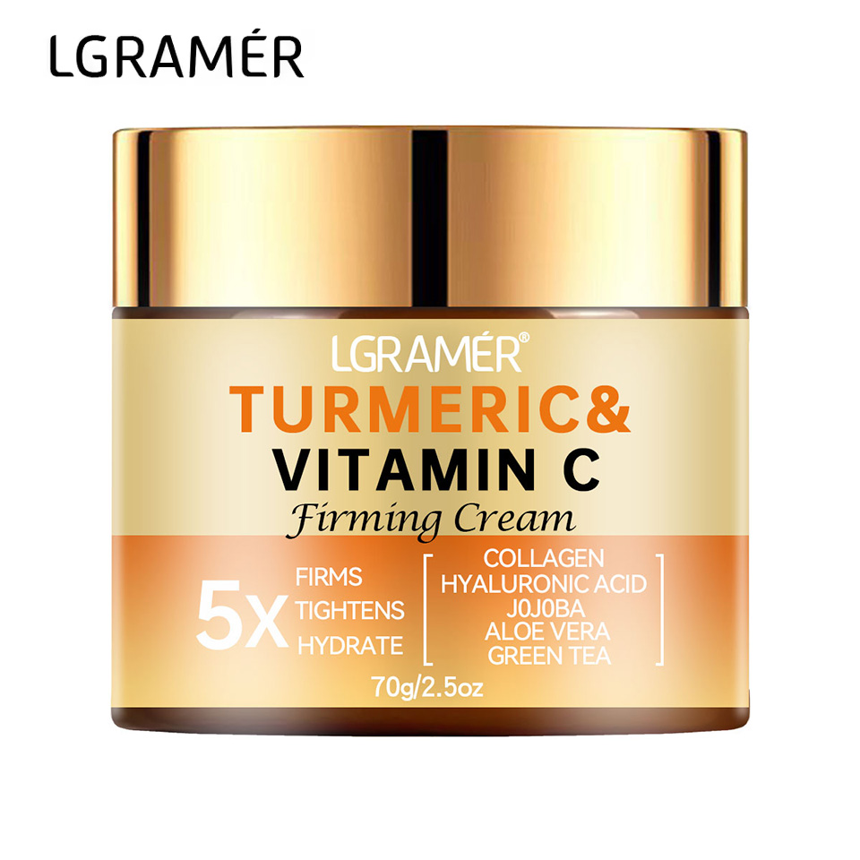 Skincare Glad2Glow - ビタミンCフェイシャルクリーム,美白,保湿,引き締め,コラーゲン,ライトニング,修復,スキンケア,滑らか,しわ,ターメリック