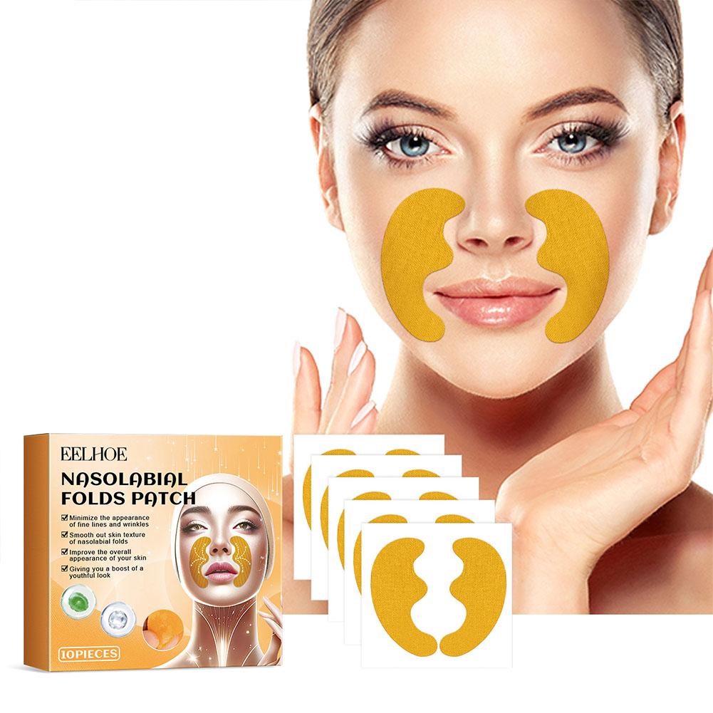 Skincare Glad2Glow - 1-10箱入り 額のしわ取りパッチ 額のしわを軽減するジェルパッチ 加水分解コラーゲン配合 引き締めマスク フェイシャルスキンケアステッカー