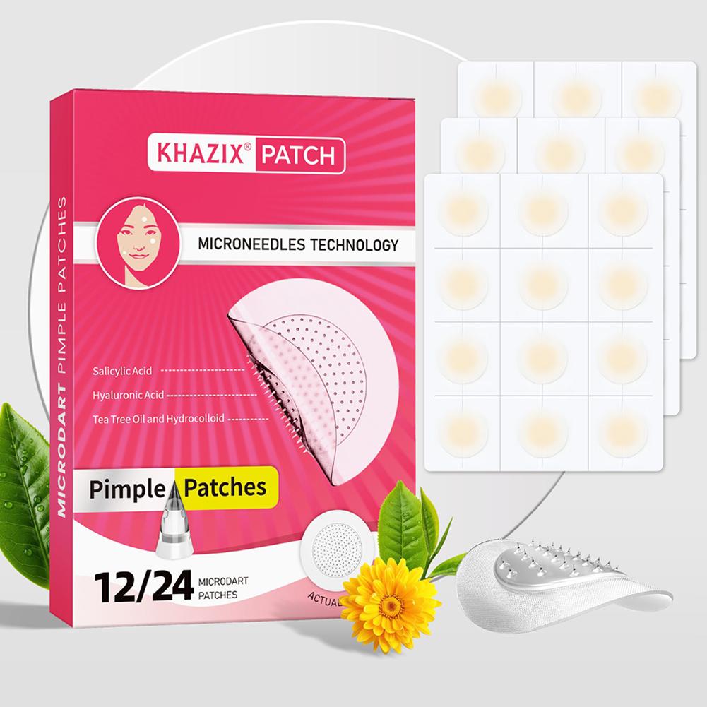 Hydrocolloid Acne Patch - 12/24 個マイクロニードルニキビパッチハイドロコロイドマイクロポイントニキビパッチ、ニキビ用、一晩使用、目に見えないニキビカバーパッチ