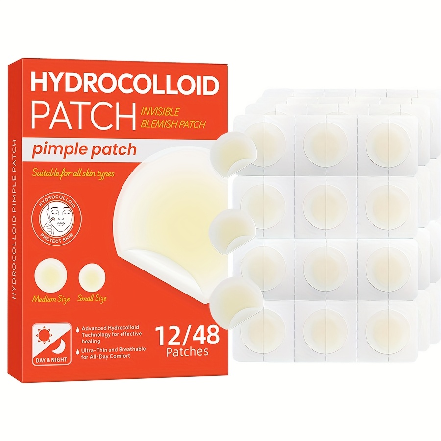 Hydrocolloid Acne Patch - 48 個のハイドロコロイドニキビパッチは目に見えないカバー力、顔のニキビパッチ、毛穴やニキビを深くクレンジングします。