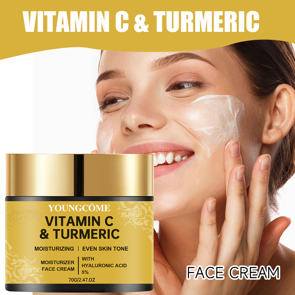 Skincare Glad2Glow - ターメリック ビタミンC フェイスクリーム レチノール 保湿 引き締め
