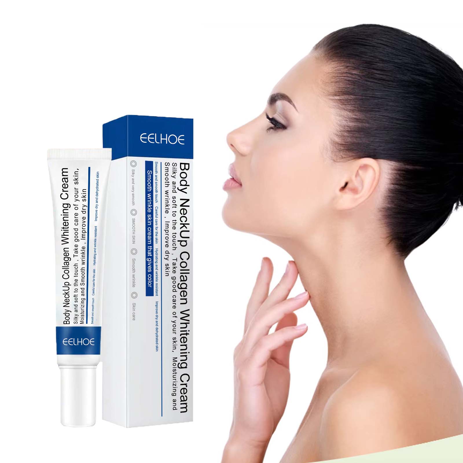 Skincare Glad2Glow - コラーゲンネッククリーム首の小じわを明るくリフティング引き締め二重あごの除去保湿首の美白クリームスキンケア
