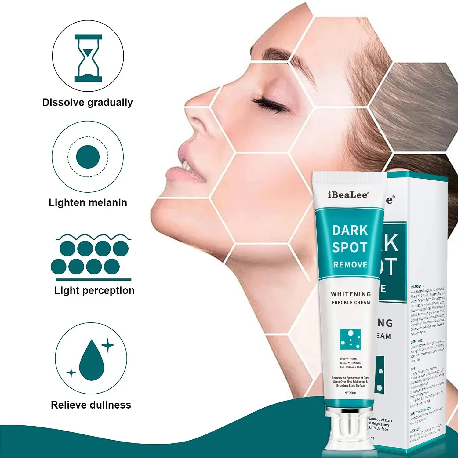 肝斑美白フェイスクリームナイアシンアミド血清美白クリーム小じ - Skincare Glad2Glow のレビューと価格