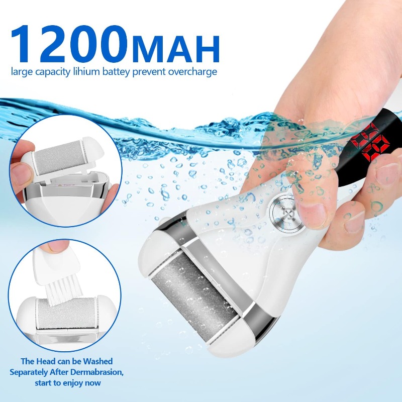 電動フットリムーバーキット 3ヘッド 防水 充電式 かかと角 - Skincare Ingredients Checker のレビューと価格