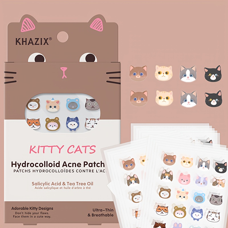 120個入り 漫画猫ニキビパッチ |   ニキビ跡を隠す | - Hydrocolloid Acne Patch のレビューと価格