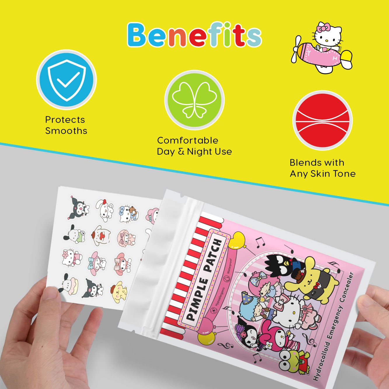 20/100 個ハローキティハイドロコロイドニキビパッチセッ - Hydrocolloid Acne Patch のレビューと価格