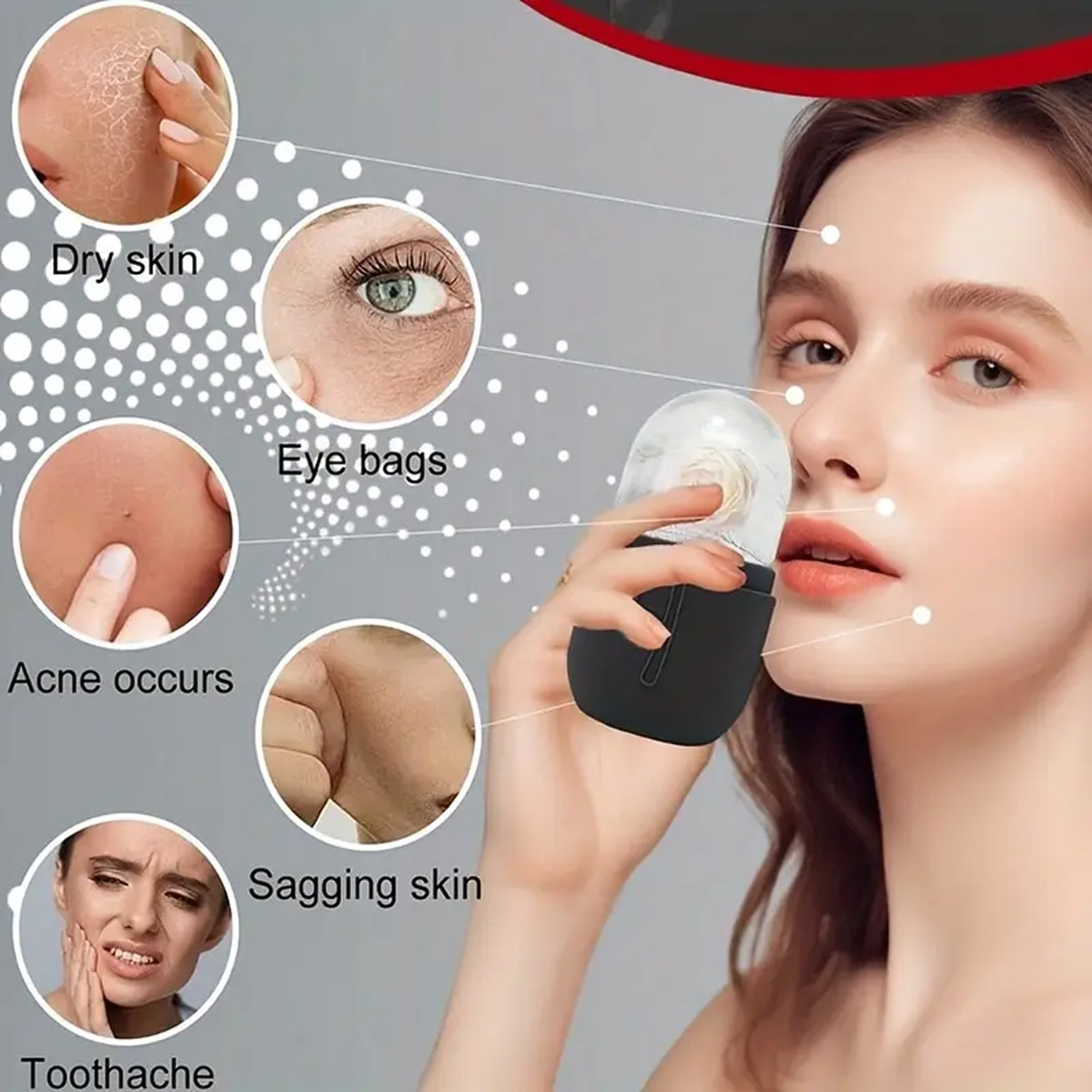 アイスフェイスローラーセット 1/2/3個入り 顔用ローラー - Skincare Pink のレビューと価格