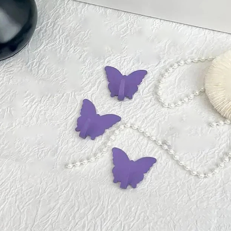 3PC ピンク白蝶の形の金属多目的フックかわいい女の子の寝室 - Skincare Pink のレビューと価格