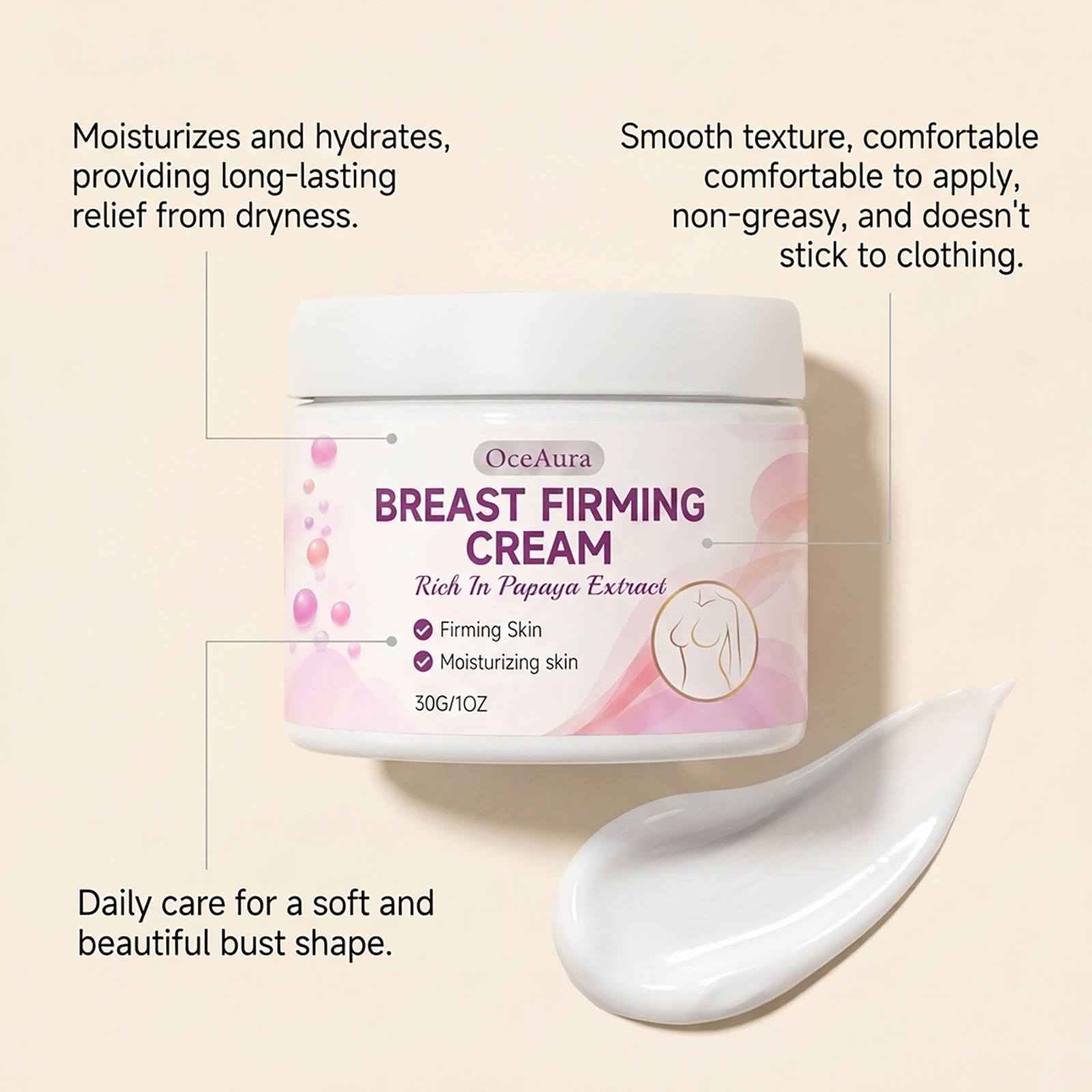 バストプランピングファーミングクリーム女性用毎日の胸部マッサ - Skincare Routine のレビューと価格