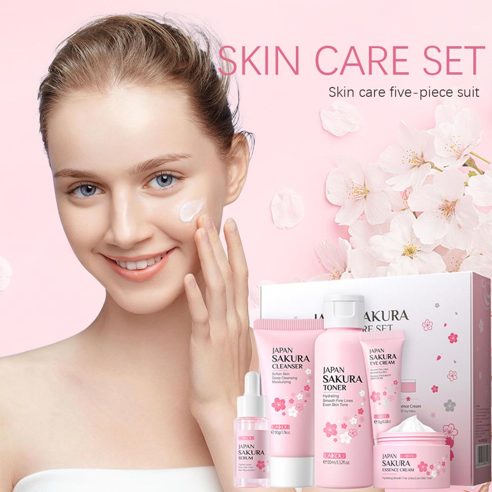 Sakura-フェイシャルスキンケアセット,フェイスクリーム - Skincare Pink のレビューと価格