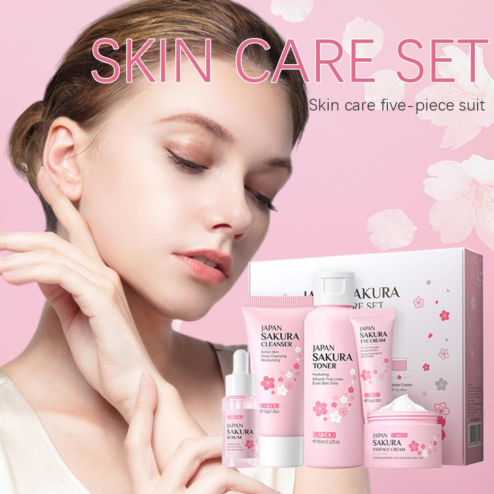 Sakura-フェイシャルスキンケアセット,フェイスクリーム - Skincare Pink のレビューと価格