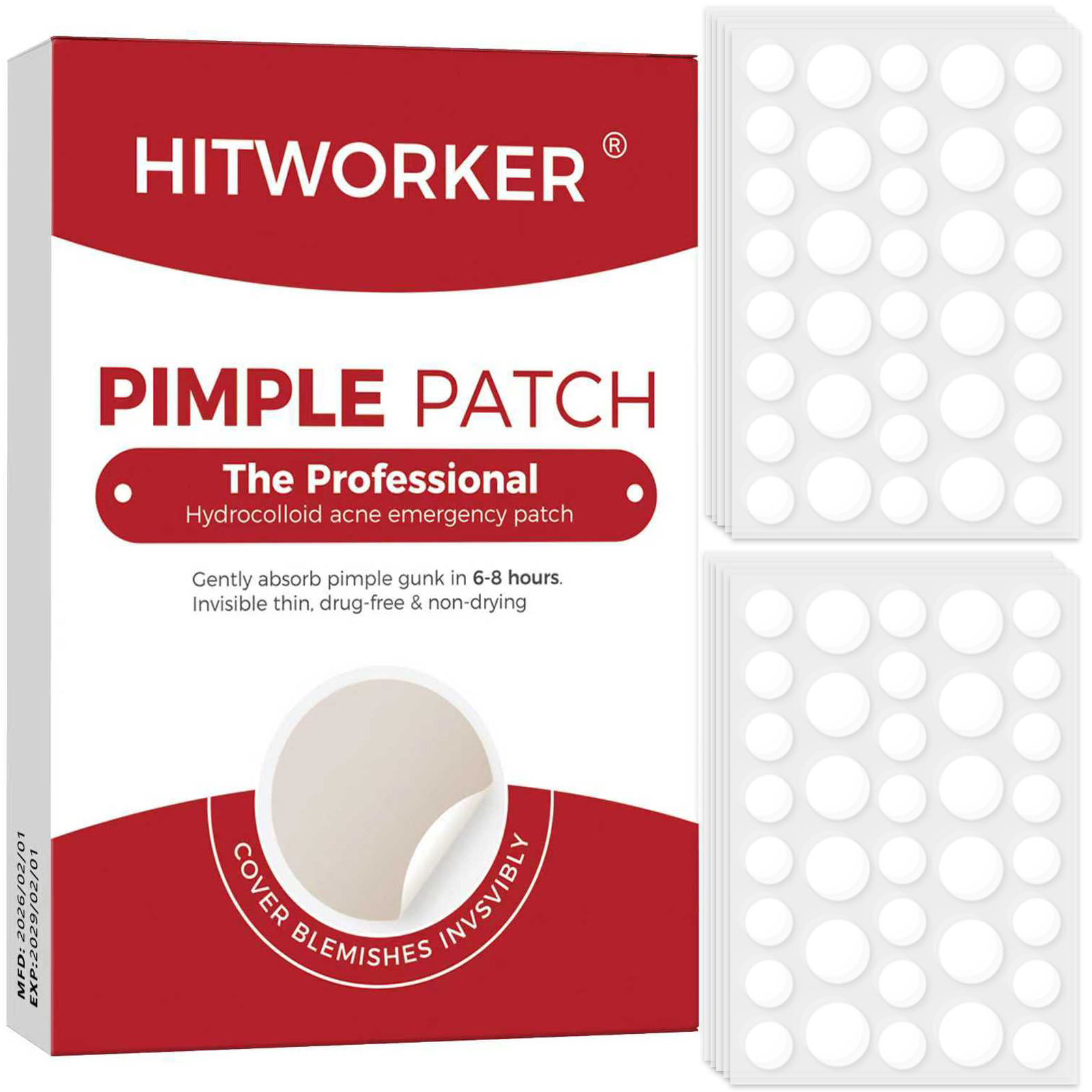 目に見えない防水ハイドロコロイドニキビパッチ、洗顔ケアエッセ - Hydrocolloid Acne Patch のレビューと価格