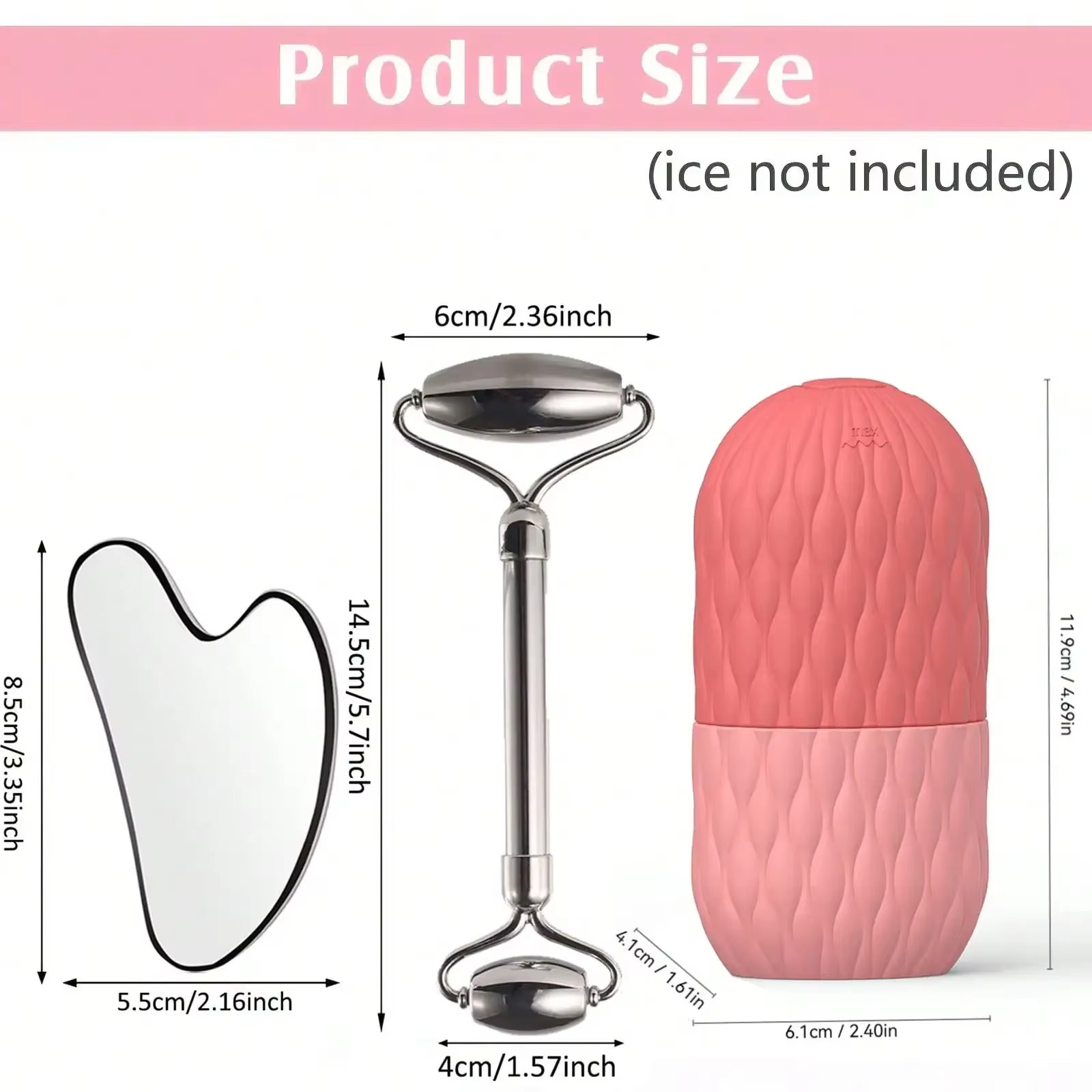 アイスローラー＆ステンレス製グアシャセット（顔、目、首用）美 - Skincare Ingredients Checker のレビューと価格