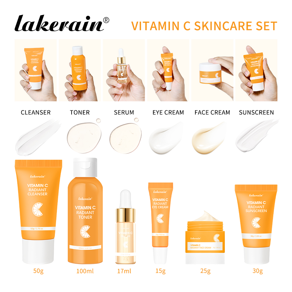 レイカレイン ビタミンCスキンケアセット 6点キット 美白ク - Skincare Glad2Glow のレビューと価格